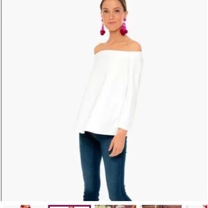 Tuckernuck |White Miranda Off the Shoulder Blouse Size M Pristine Condistion!